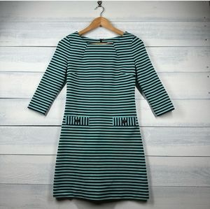 EUC Lilly Pulitzer Charlene Dress in Ottoman Stripe Tropez Blue Size XS